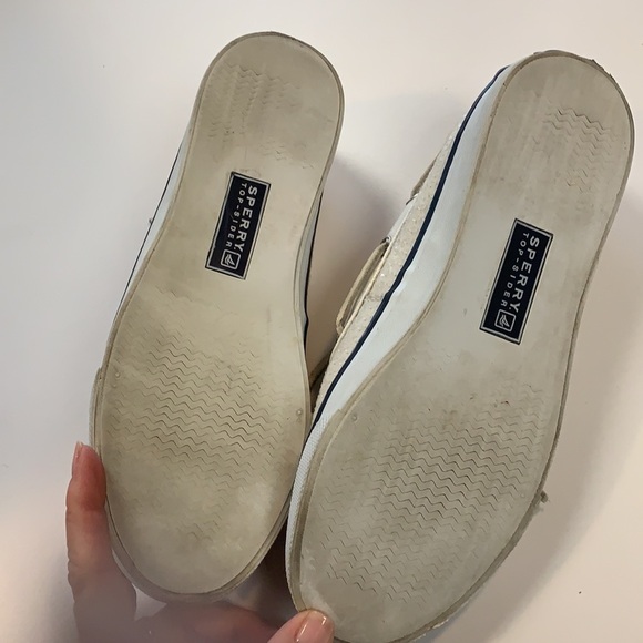 Sperry Top Sider sequined white tennis shoes size 5 1/2 - Picture 8 of 9